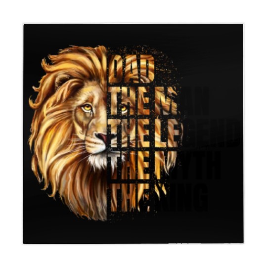Dad the Man the Legend Leopard Lion Png Mahjong Mats