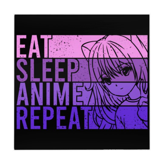 Anime Mahjong Mats Eat Sleep Anime Repeat Anime