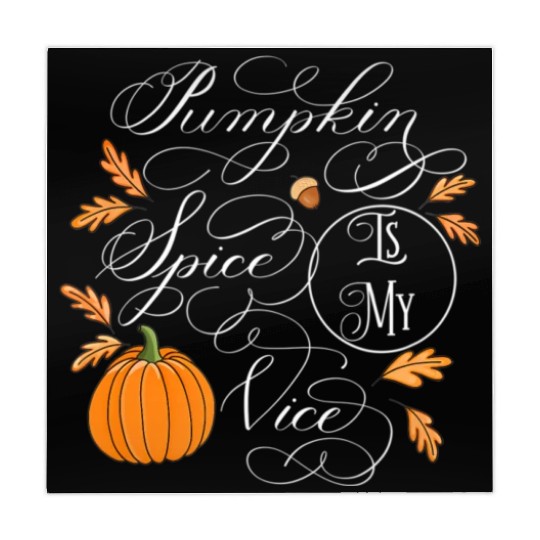 Pumpkin Spice is My Vice Fall Autumn Leaves Mahjong Mats