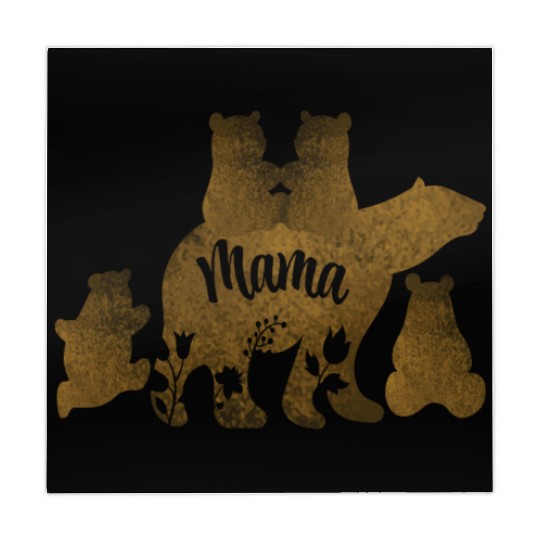 Mama Bear With 4 Cubs Mom of Four Children Gift Mahjong Mats