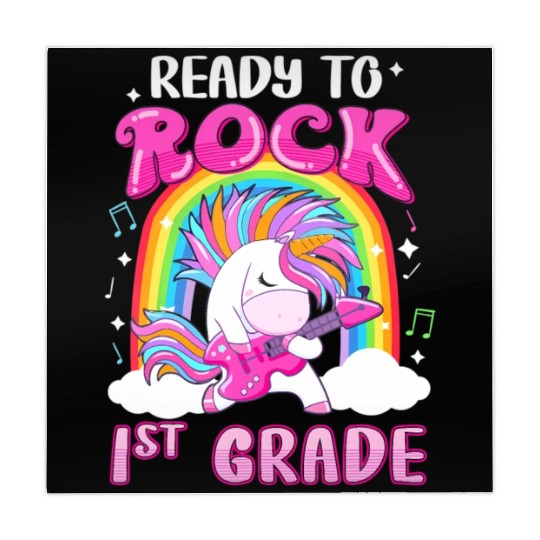 Rocking 1St Grade Electric Guitar Unicorn Rainbow Mahjong Mats