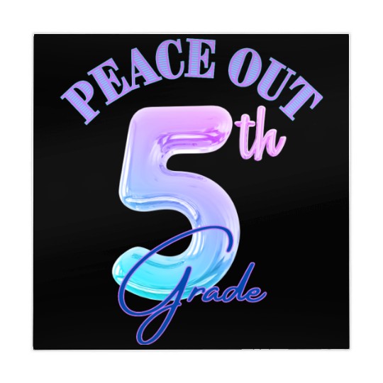 Peace Out 5th Grade Retro Graduation Class Mahjong Mats