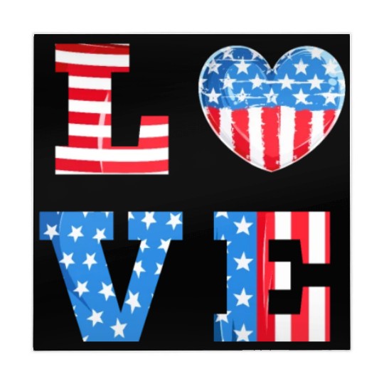 LOVE America Independence Day USA Patriots Mahjong Mats