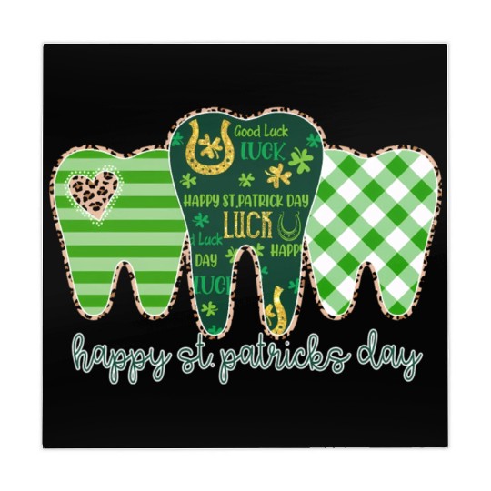 3 Three Teeth St Patrick Day Leopard Buffalo Mahjong Mats