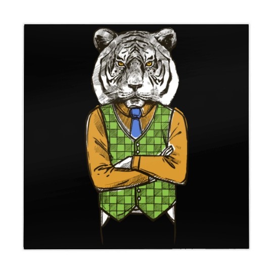 Tiger Wearing classic Mahjong Mats