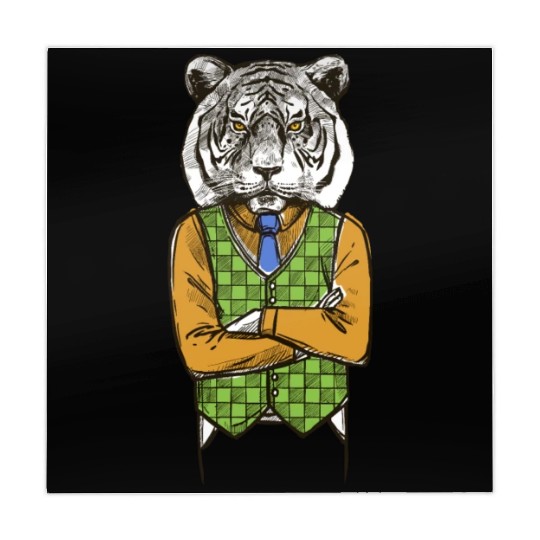 Tiger Wearing classic Mahjong Mats