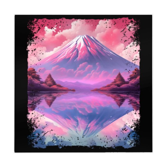 Aesthetic Vaporwave Volcano Japan Sight Mount Fuji Mahjong Mats