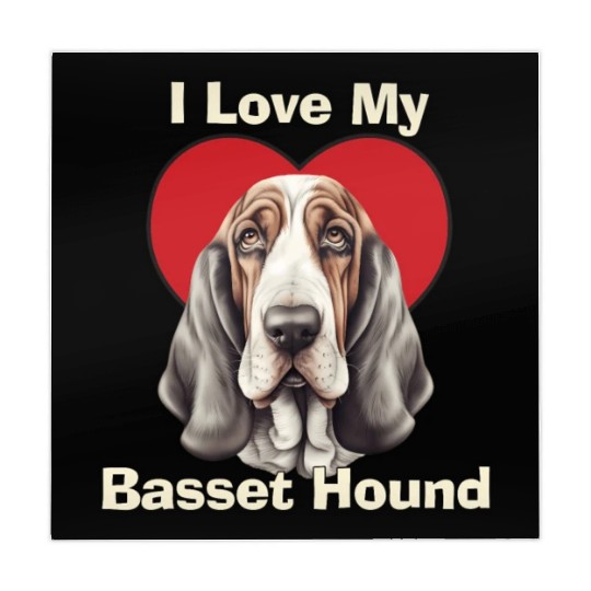 I Love My Basset Hound Puppy Mahjong Mats