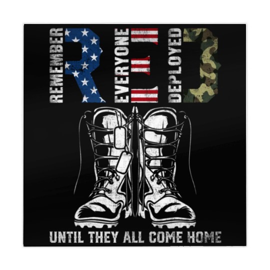 Remember Everyone Deployed Us Flag Camouflage Red Mahjong Mats