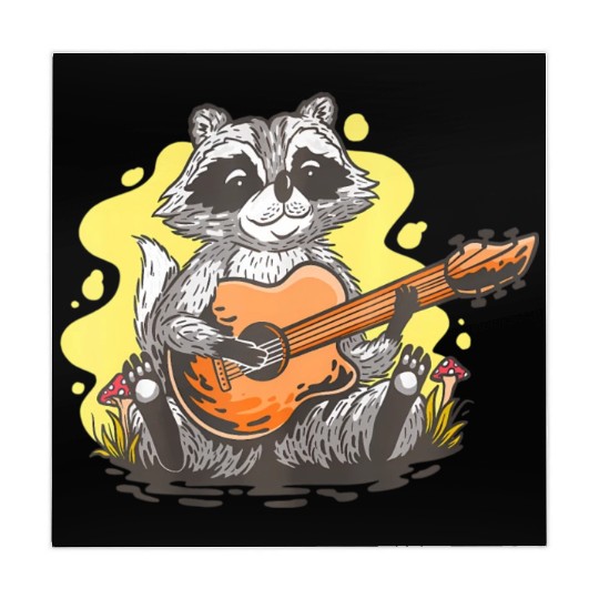 Raccoon With Guitar Mahjong Mats