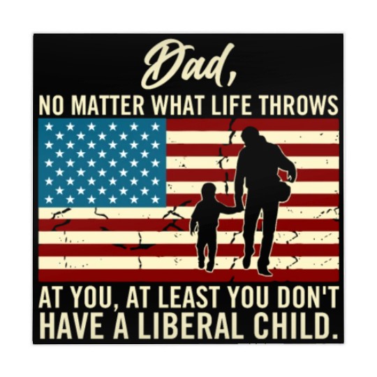 Dad Throws At You Liberal Child USA Flag Mahjong Mats