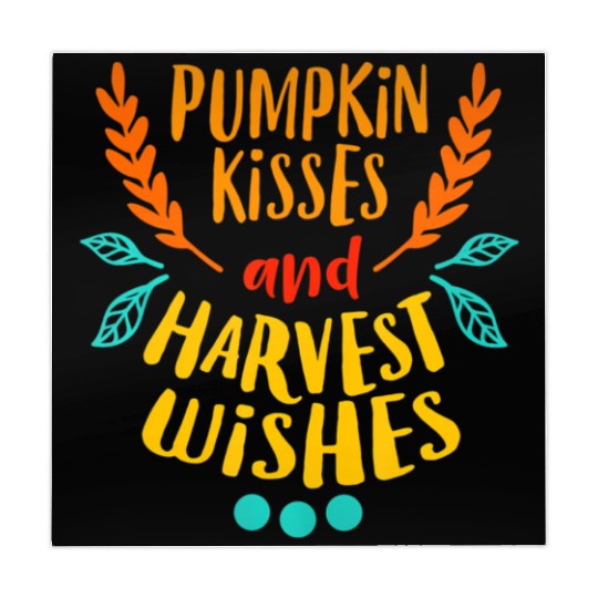PUMPKIN KISSES HARVEST WISHES Funny Love Fall Mahjong Mats