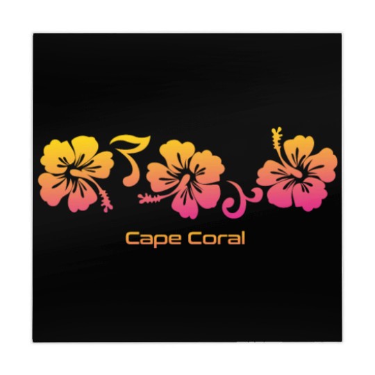 Cape Coral Florida Hibiscus Souvenir Vacation Mahjong Mats