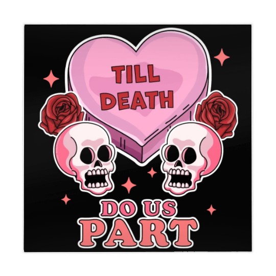 Till Death Do Us Part Skeleton Skull Valentine s Mahjong Mats