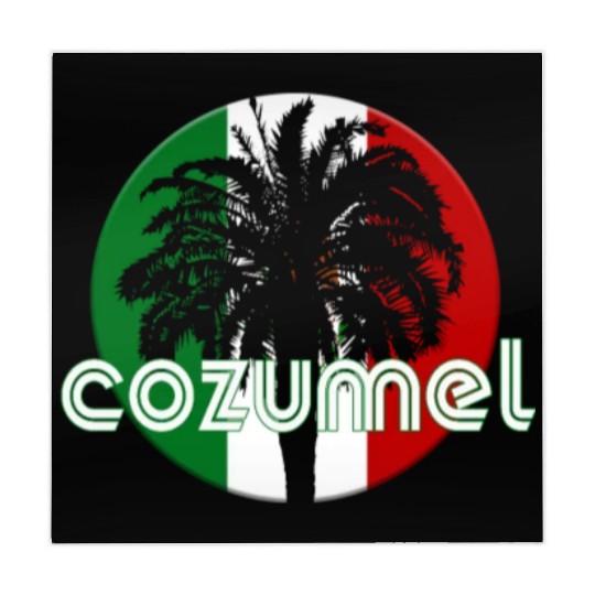 Cozumel Mexico Flag Native Palm Tree Mexican Mahjong Mats
