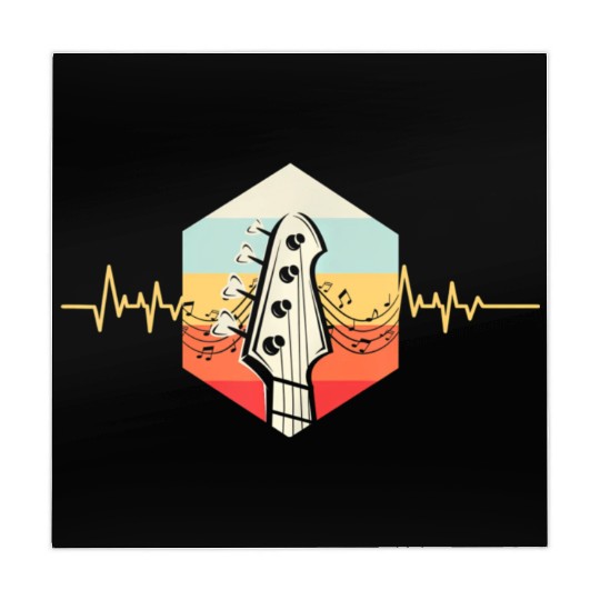 Retro Bass Guitar Mahjong Mats