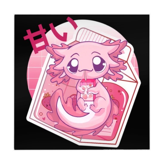 Axolotl Pastel Goth Strawberry Milk Shake Anime Ja Mahjong Mats