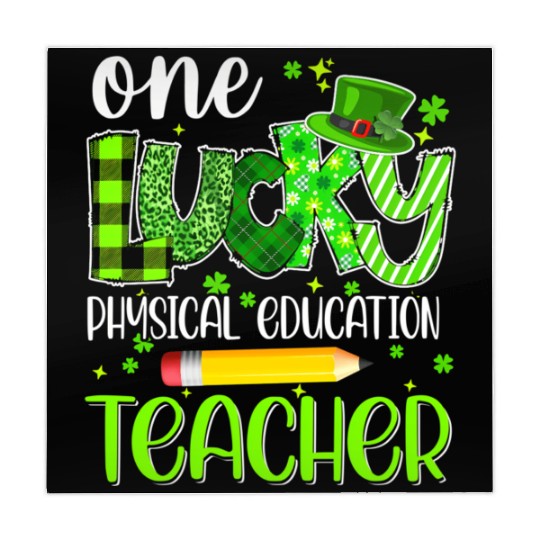 One Lucky Physical Education Teacher Pencil St Mahjong Mats