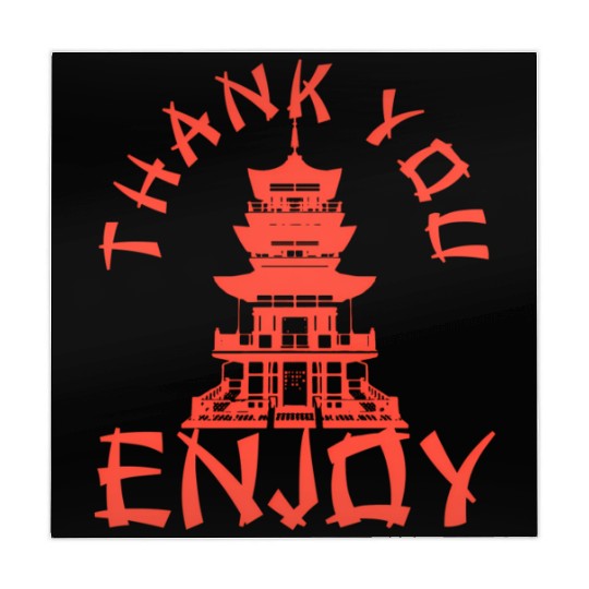 Chinese Take Out Thank You Enjoy Food Asian Mahjong Mats