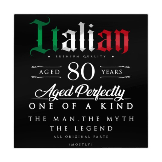 80Th Italian Age 80 Born In Italy Mahjong Mats