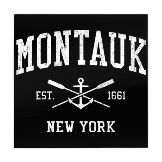 Montauk Ny Crossed Oars Boat Anchor Sports Mahjong Mats