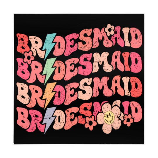 Groovy Bridesmaid Wedding Bride Bachelorette Party Mahjong Mats
