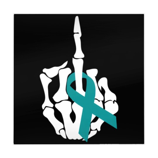 Fuck Ovarian Cancer Middle Finger Ovarian Cancer A Mahjong Mats