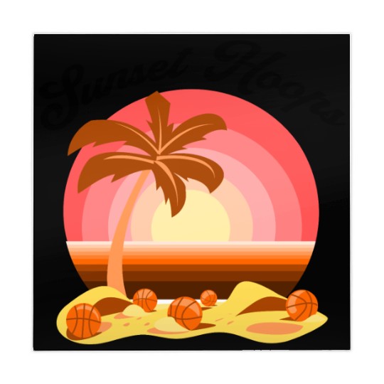 Basketball Gift: Sunset Hoops Mahjong Mats