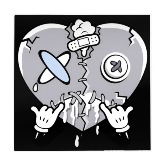 Heart Crying Cement Grey 11S Mahjong Mats