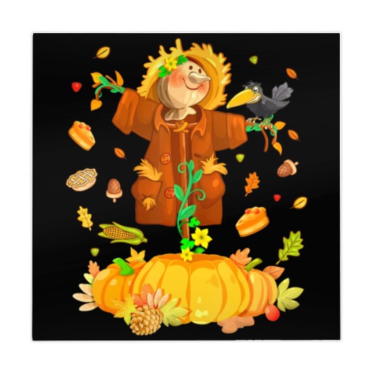 Scarecrow Pumpkin Garden Hello Thanksgiving Mahjong Mats