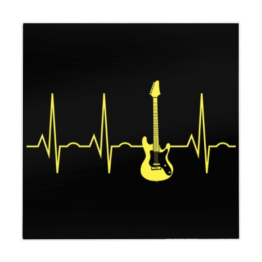 Bass Guitar Player Heartbeat Mahjong Mats