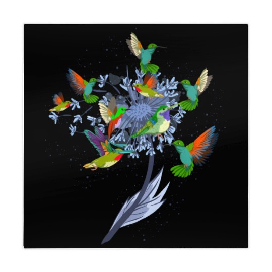 Pretty Nature Animal Flowers Bird Hummingbird Mahjong Mats