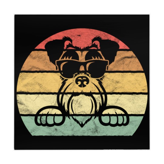 Schnauzer Black Sunglasses Pawsome Dog Mahjong Mats