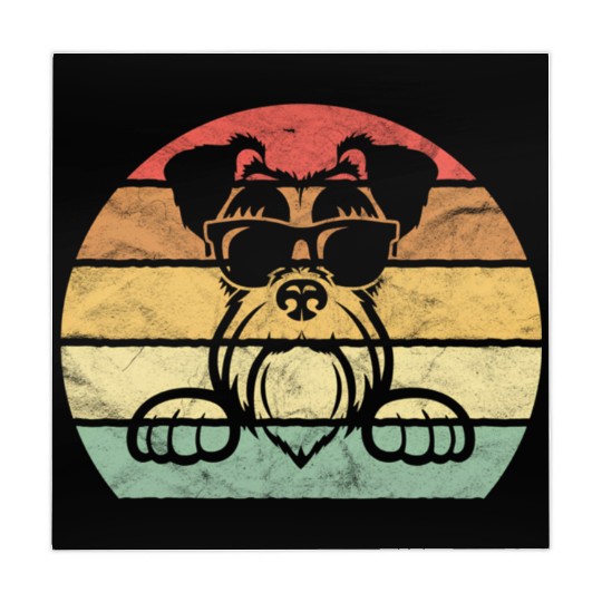 Schnauzer Black Sunglasses Pawsome Dog Mahjong Mats