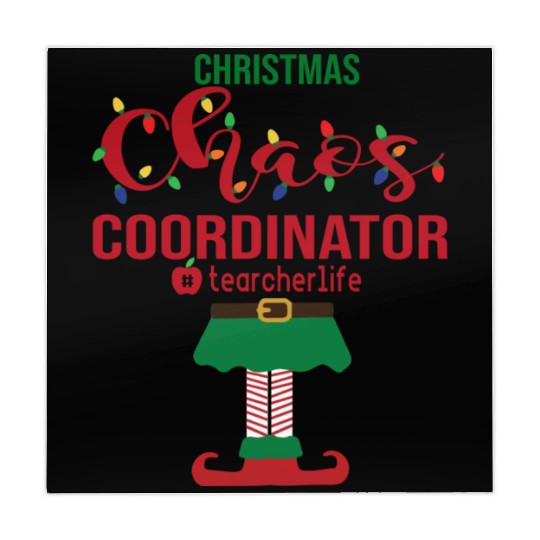 Christmas Chaos Coordinator Teacher Life Funny Mahjong Mats