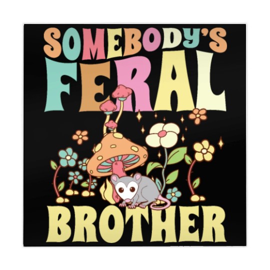 Somebody's Feral Brother Wild Bro Opossum Groovy Mahjong Mats