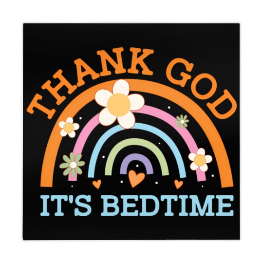 Thank God Its Bedtime Mom Joke Mother Pun Mother'S Mahjong Mats