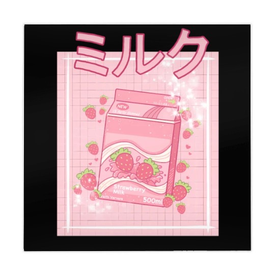 90S Japanese aii Strawberry Milk Shake Carton Mahjong Mats