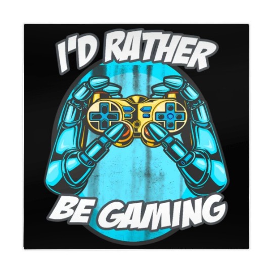 I'D Rather Be Gaming Gaming Saying Nerd Geek Mahjong Mats