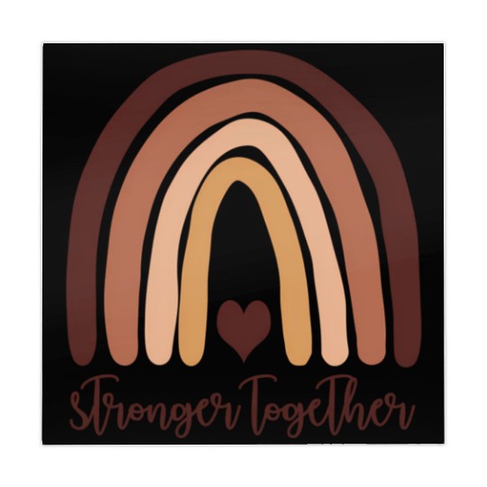 Stronger Together in Tone Rainbow Heart Mahjong Mats