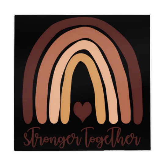 Stronger Together in Tone Rainbow Heart Mahjong Mats