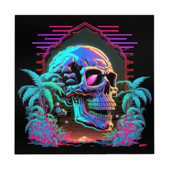 ull Vaporwave Retrowave Aesthetic Synthwave Mahjong Mats