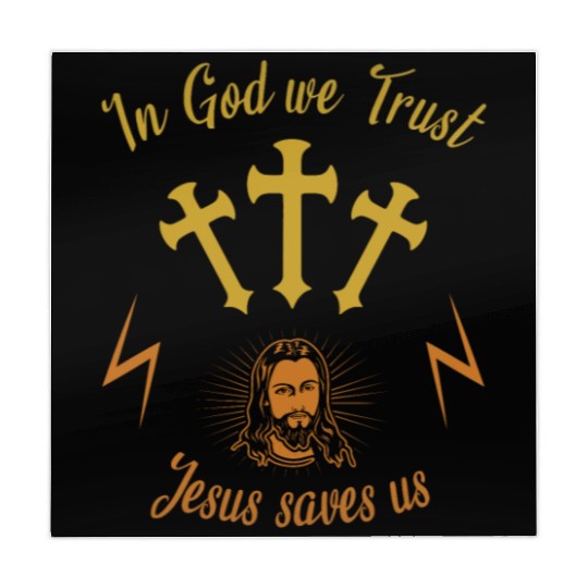 In God we trust Jesus saves us Mahjong Mats