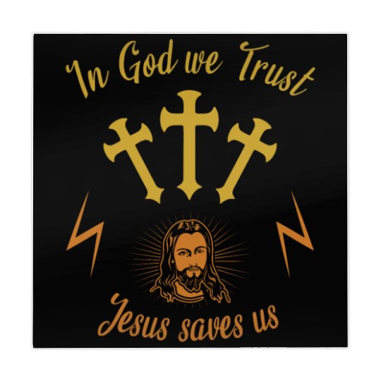 In God we trust Jesus saves us Mahjong Mats