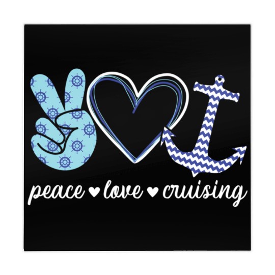 Peace Love And Cruising Ocean Vacation Cruise Ship Mahjong Mats