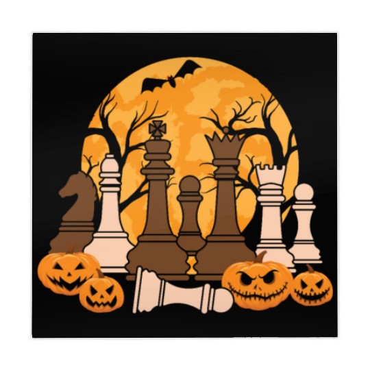 Chess Halloween Trick Or Treat Chess Board Game Mahjong Mats