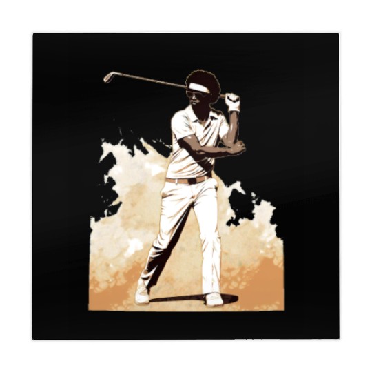 Golfer Afro Man Golf Player African American Mahjong Mats