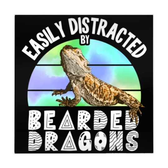 Easily Distracted By Bearded Dragons Reptile Mahjong Mats