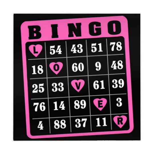 Bingo I Love Bingo Queen Heart Bingo Player Mahjong Mats