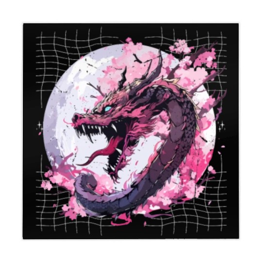 Japanese Dragon Retro Asian Oriental Dragon Cool Mahjong Mats